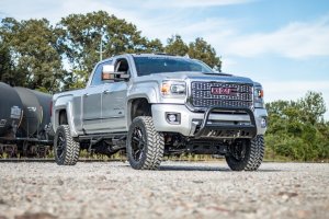 GMC Sierra 2500 HD Suspension Lift Kit - Rough Country - Torsion Drop, Vertex - Hammer Black - '11-'19